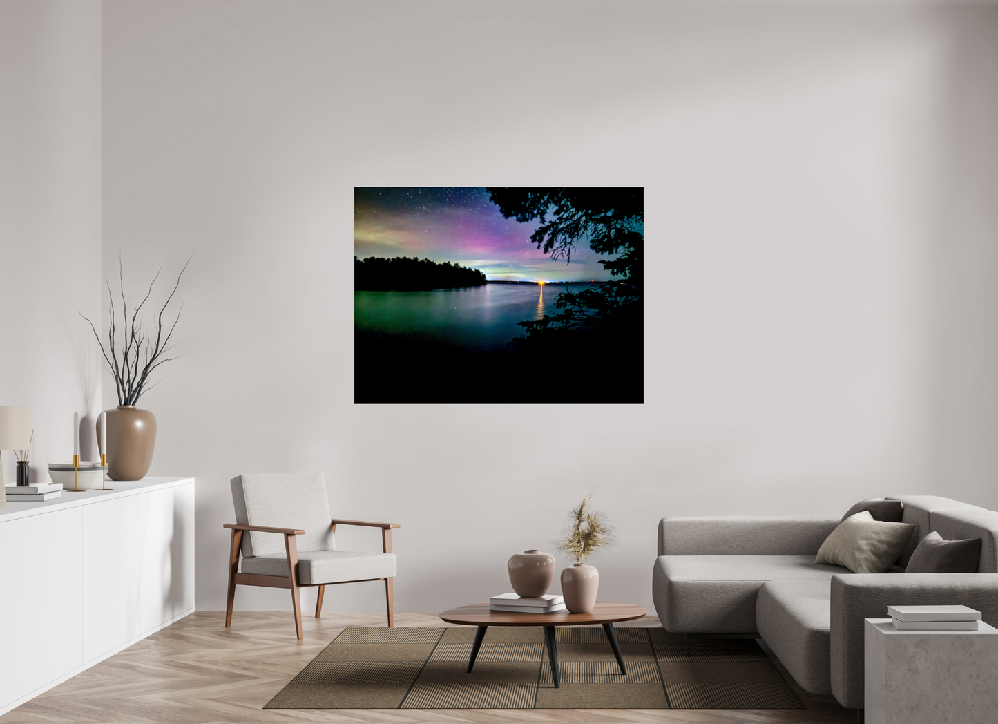60 x 45″, Photo Print Under Acrylic Glass Northern Lights
