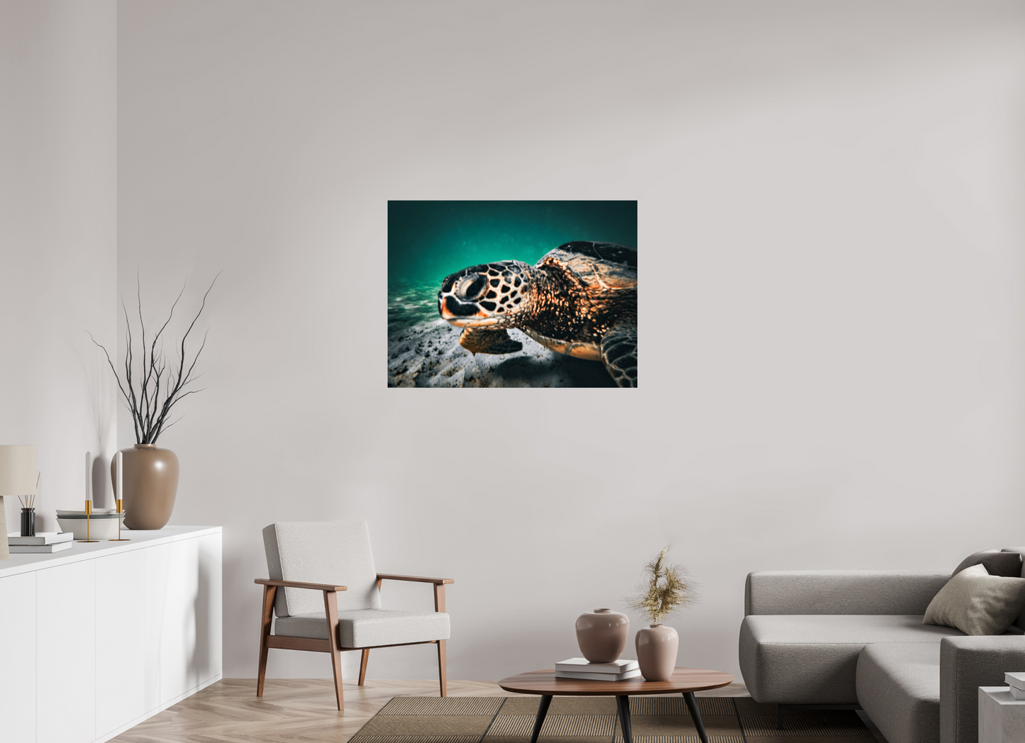 40 x 30″, Photo Print Under Acrylic Glass Hawaii Sea Turtle