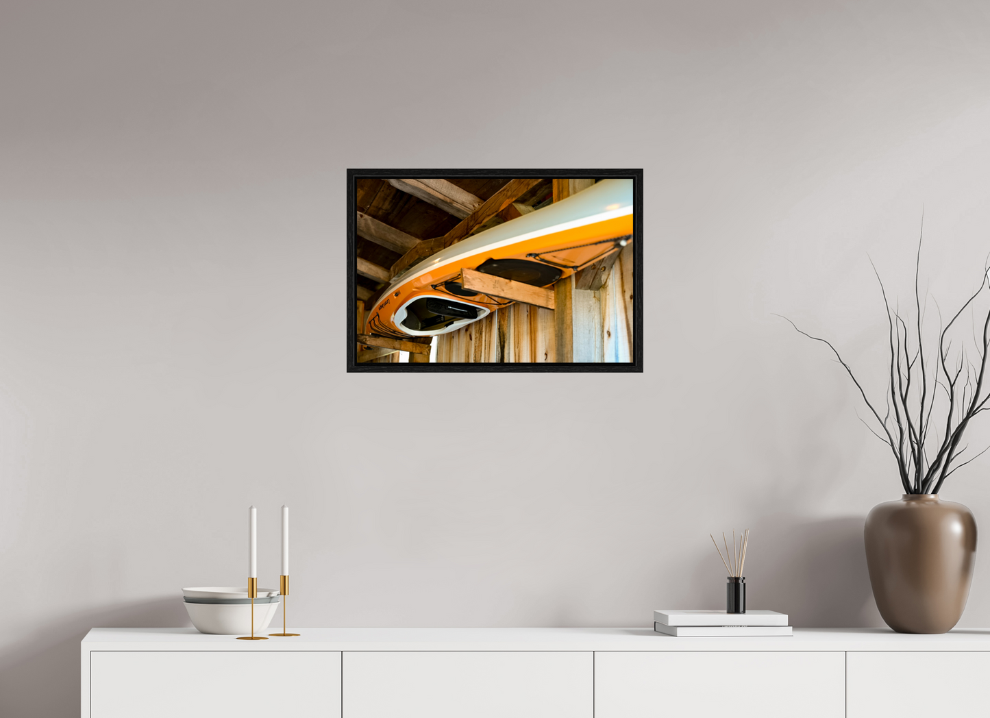 24 x 16″, Floater Frame Cabin Fever