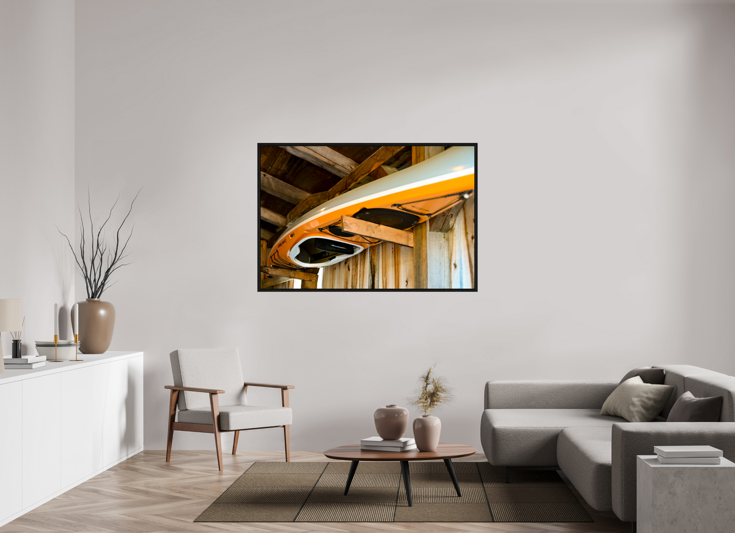 60 x 40″, Floater Frame Cabin Fever