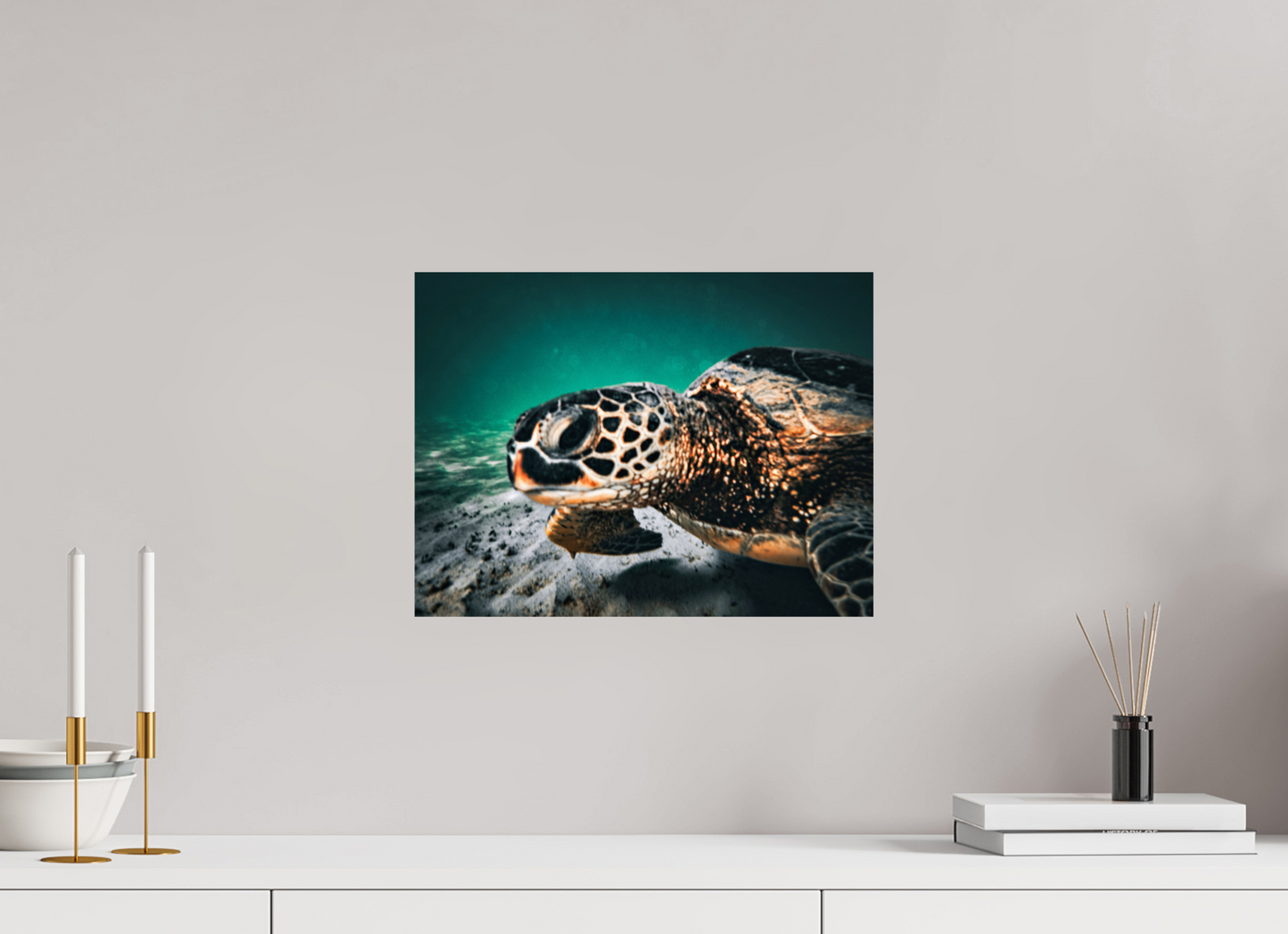 16 x 12″, Photo Print On Fuji Crystal DP II Hawaii Sea Turtle