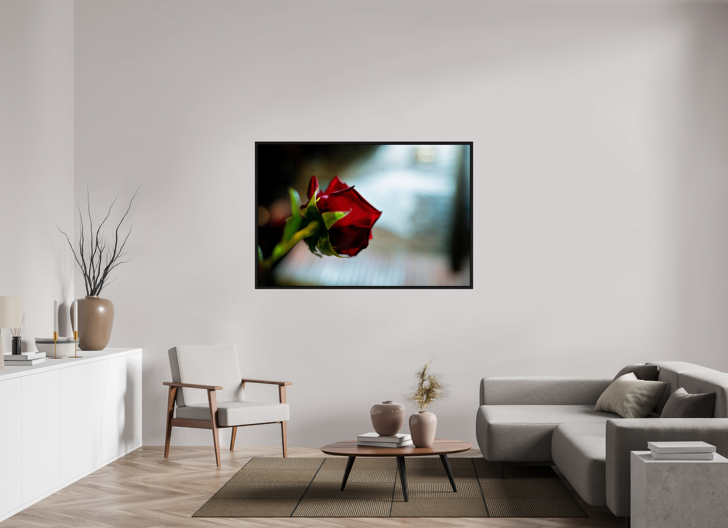 60 x 40″, Floater Frame NYC Rose