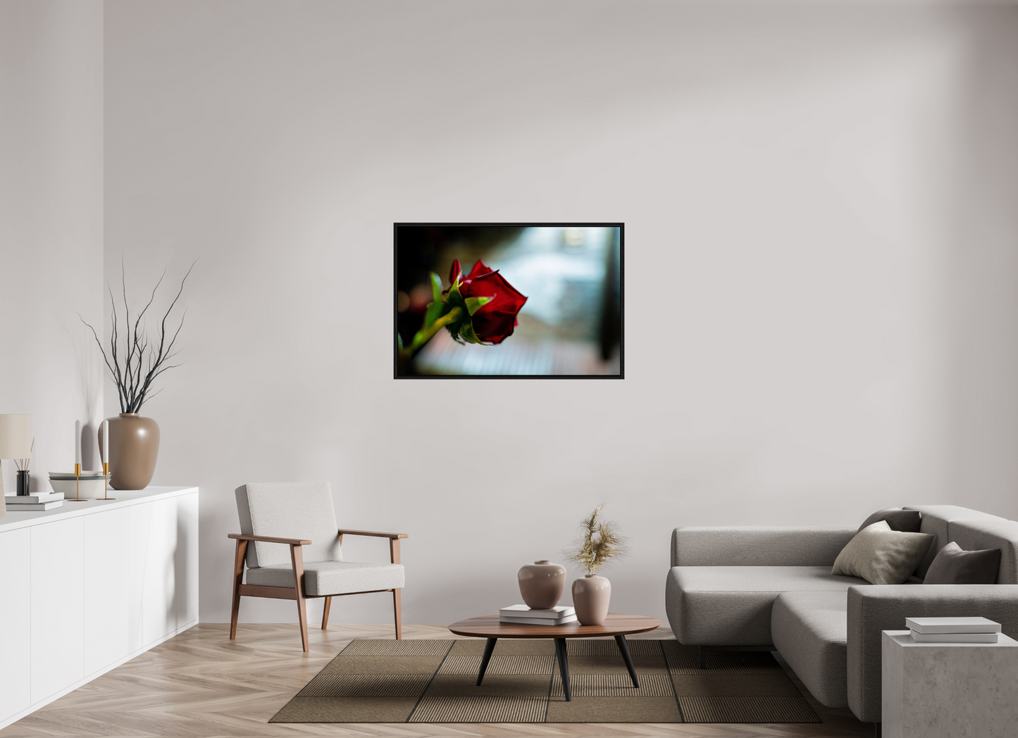 45 x 30″, Floater Frame NYC Rose