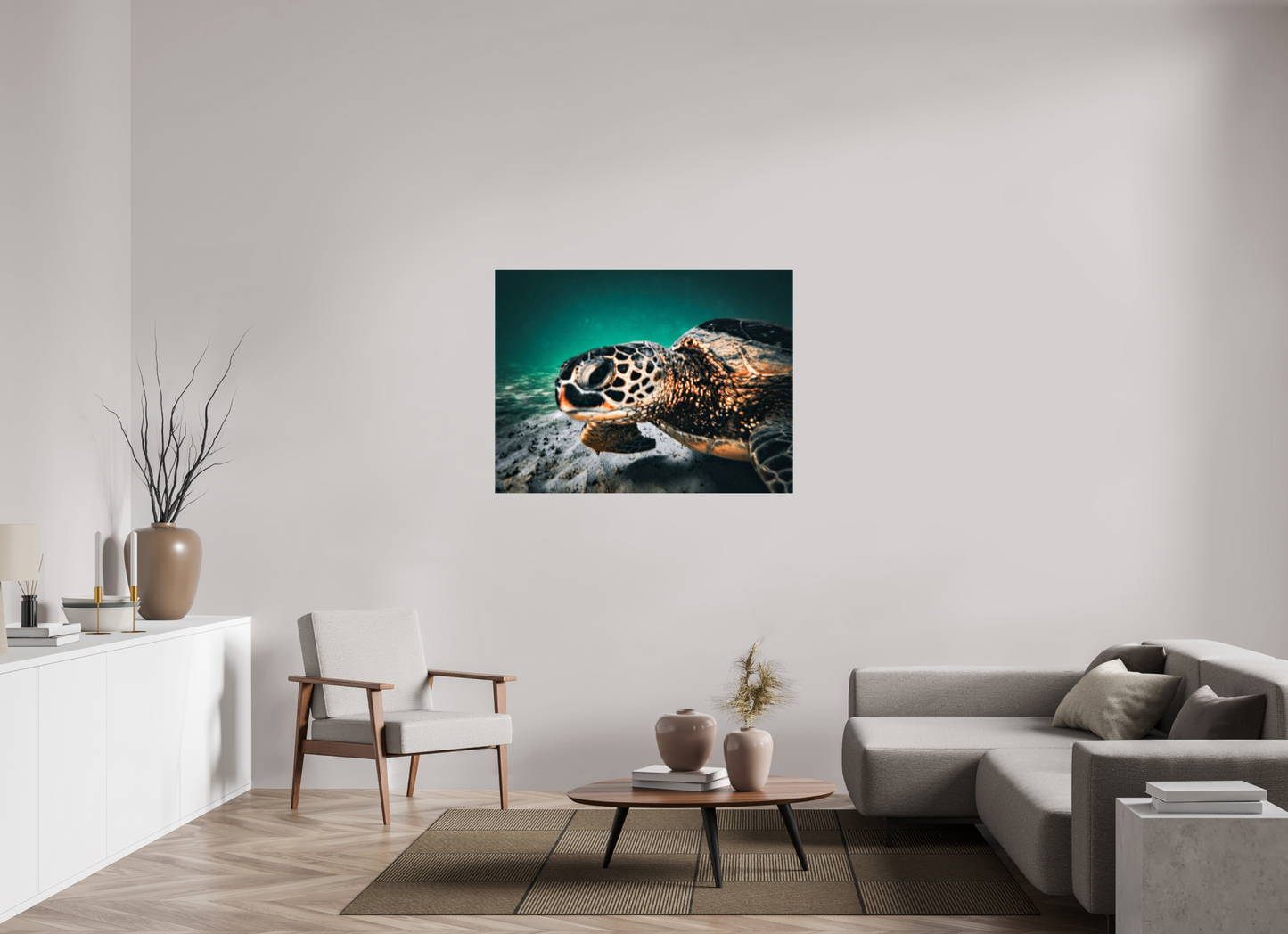 48 x 36″, Photo Print On Fuji Crystal DP II Hawaii Sea Turtle