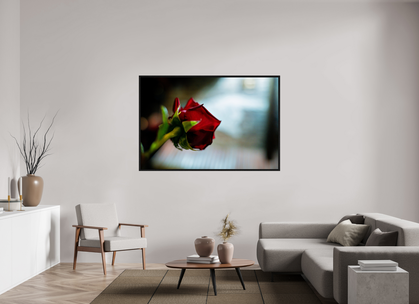 66 x 44″, Floater Frame NYC Rose