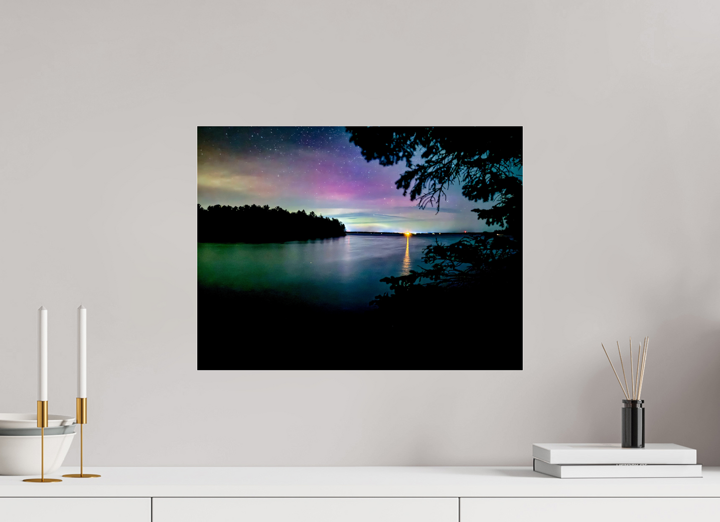 20 x 15″, Photo Print Under Acrylic Glass Northern Lights