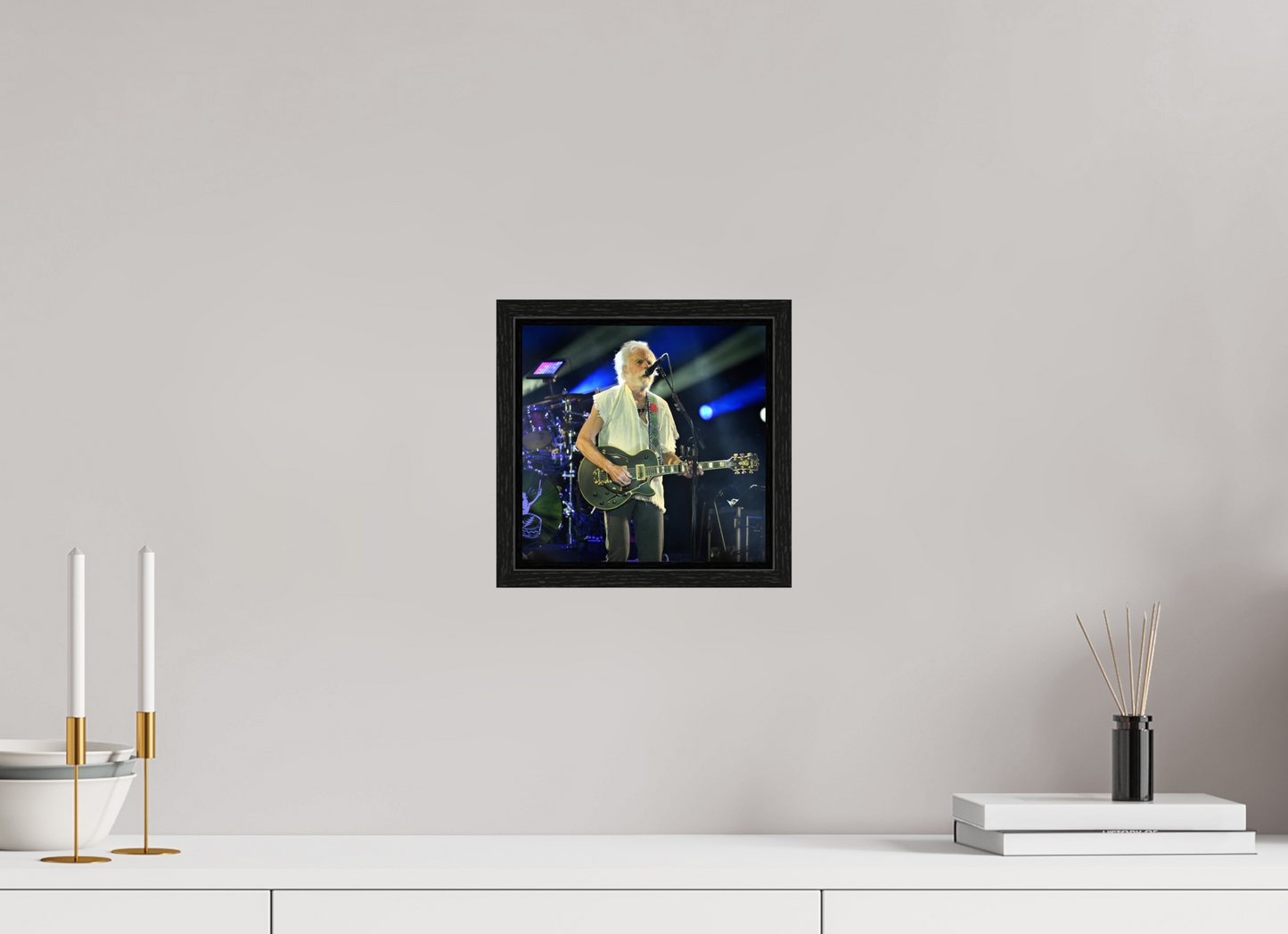 8.2 x 8″, Floater Frame Bobby Weir