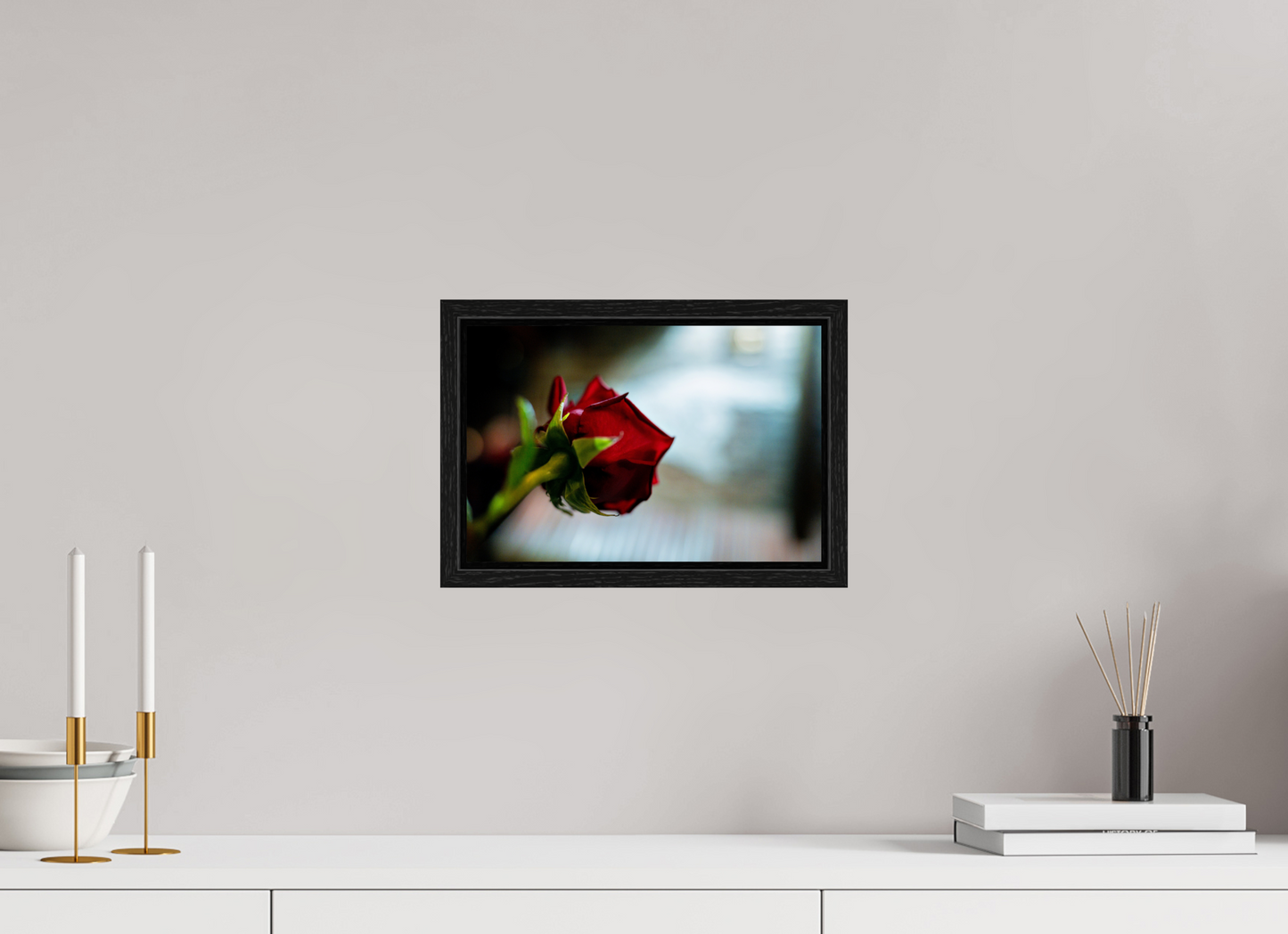 12 x 8″, Floater Frame NYC Rose