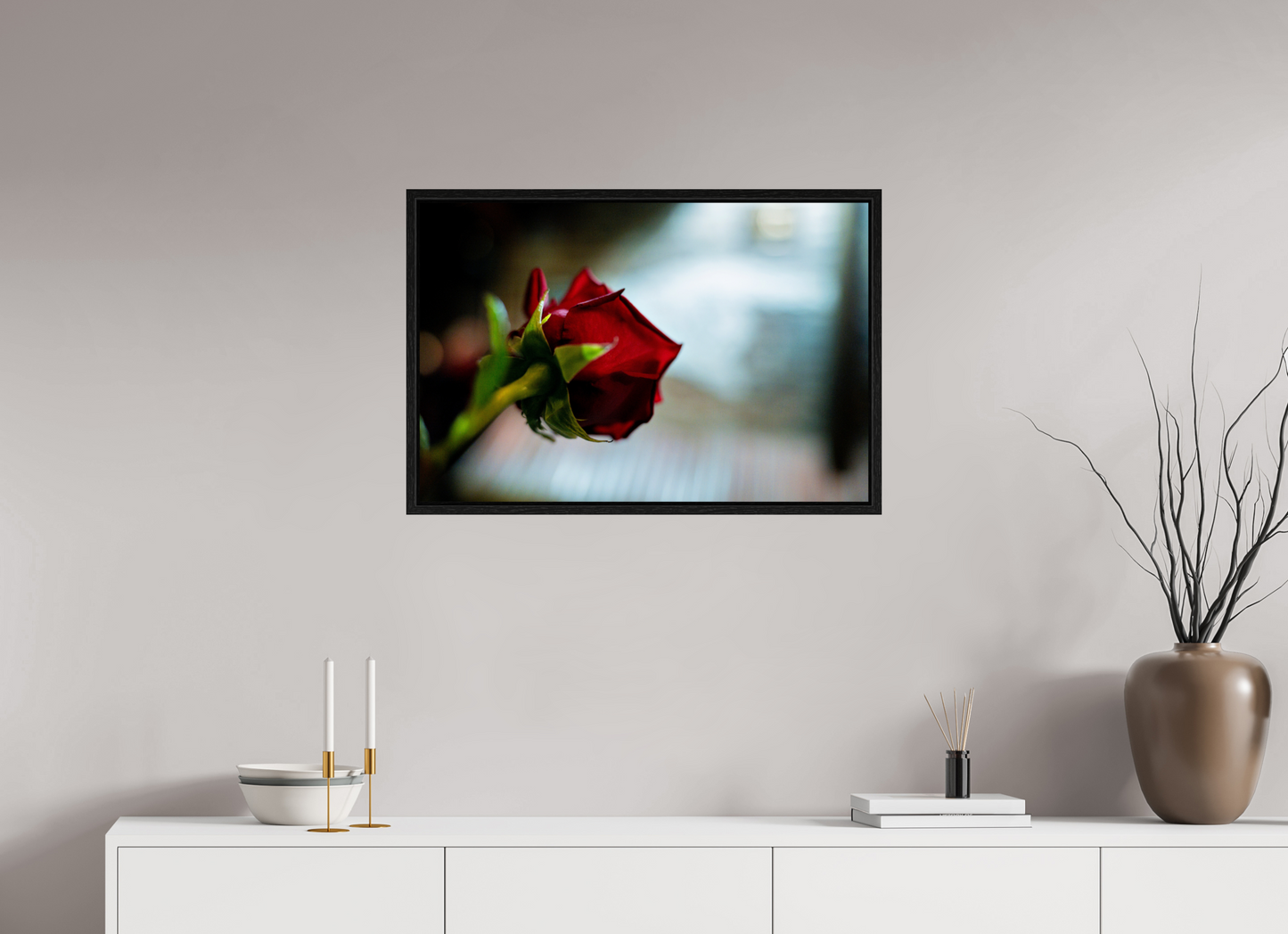 30 x 20″, Floater Frame NYC Rose