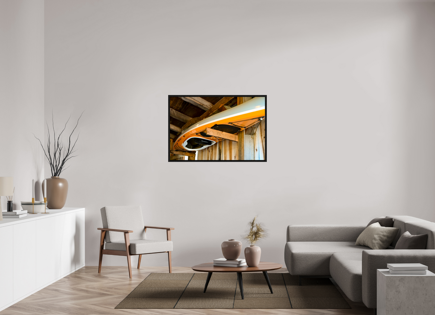 45 x 30″, Floater Frame Cabin Fever
