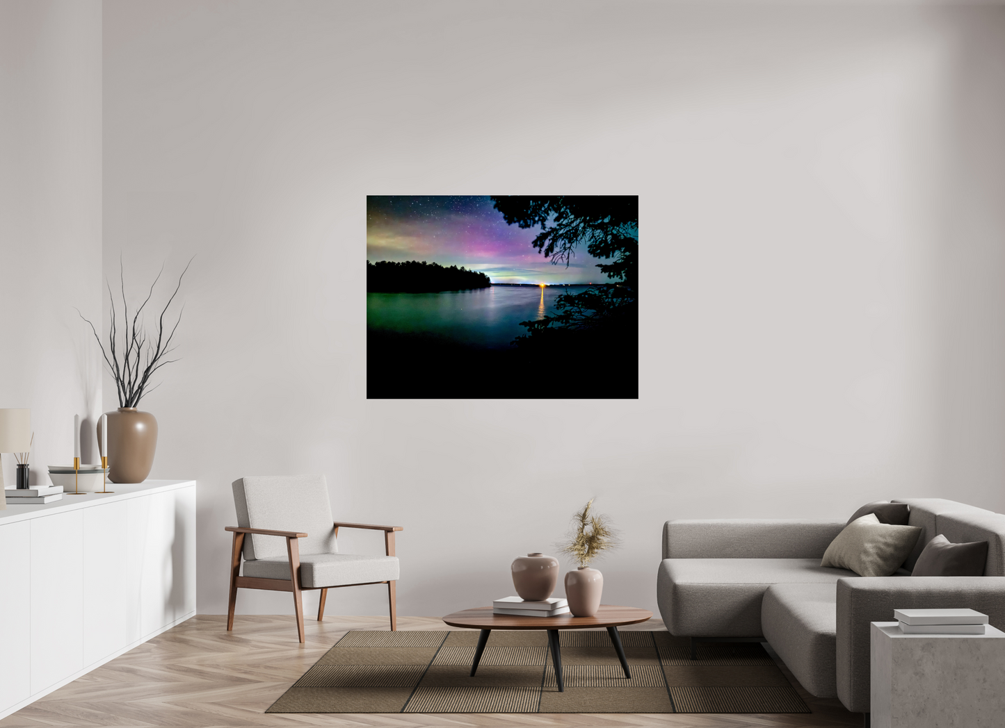 56 x 42″, Photo Print Under Acrylic Glass Northern Lights