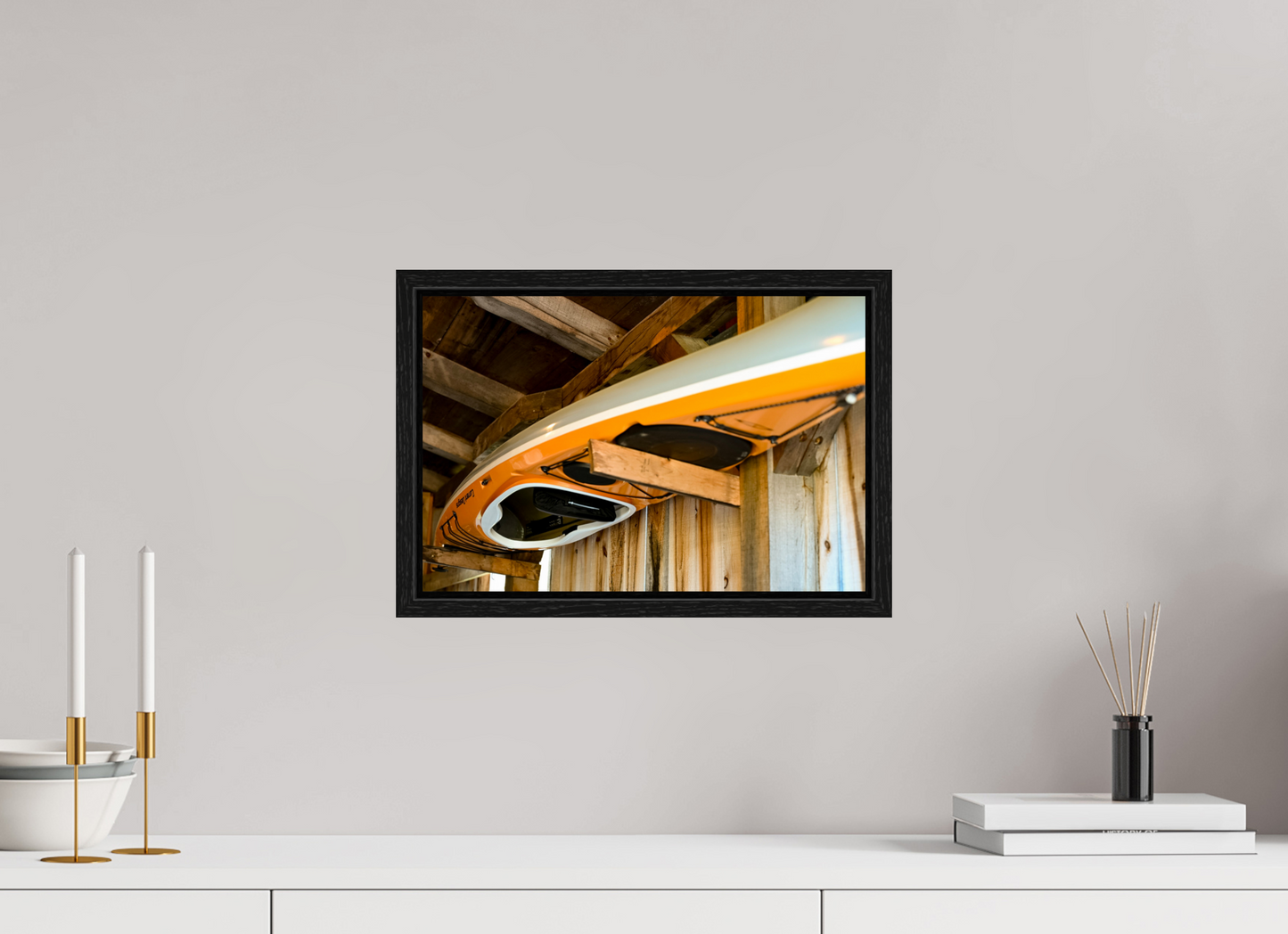 15 x 10″, Floater Frame Cabin Fever