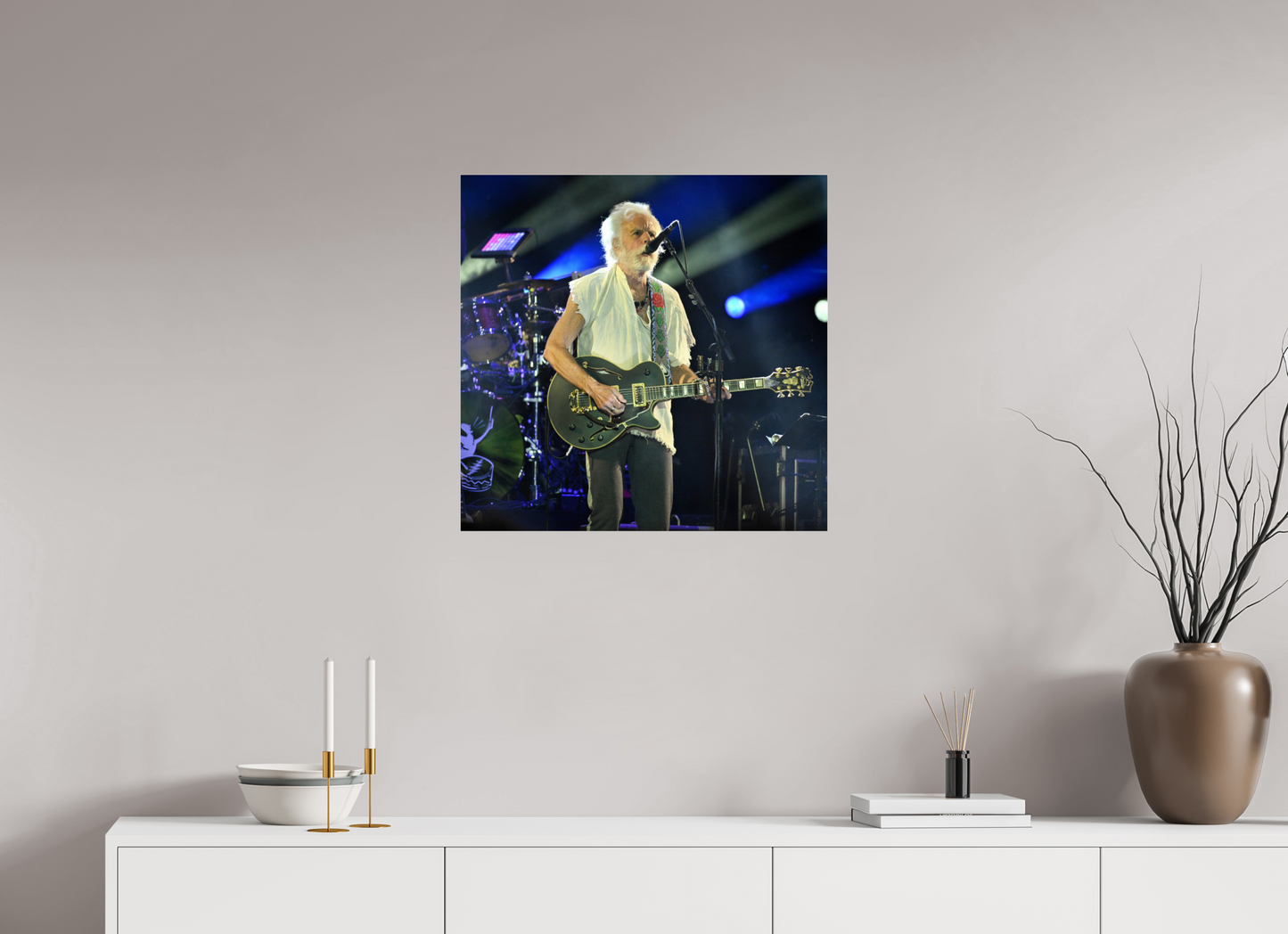 24.7 x 24″, Photo Print Under Acrylic Glass Bobby Weir